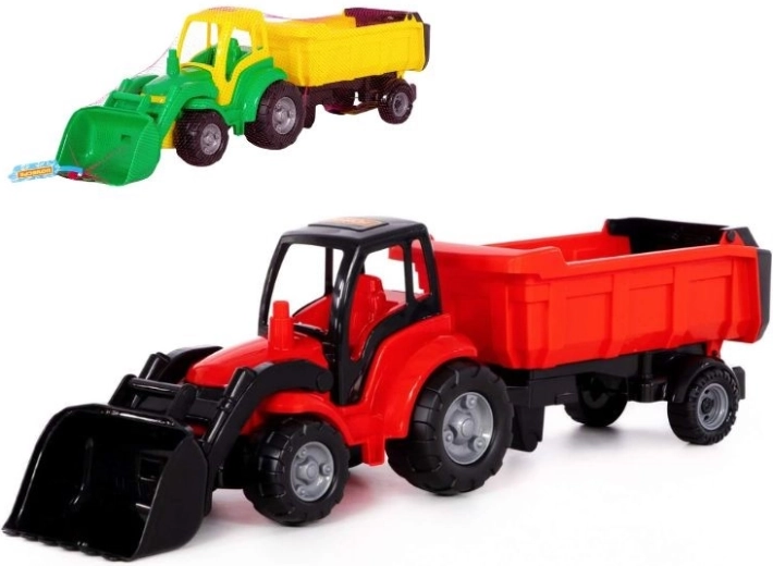 Traktor dziecięcy Szampion z łopatą i przyczepą