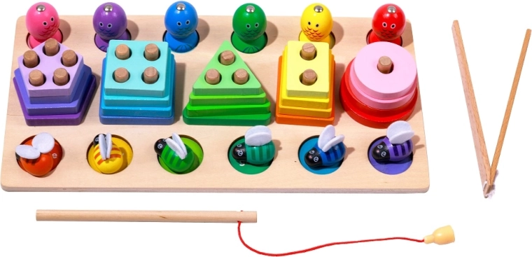 2Kids Toys wielofunkcyjna drewniana układanka i łowienie rybek