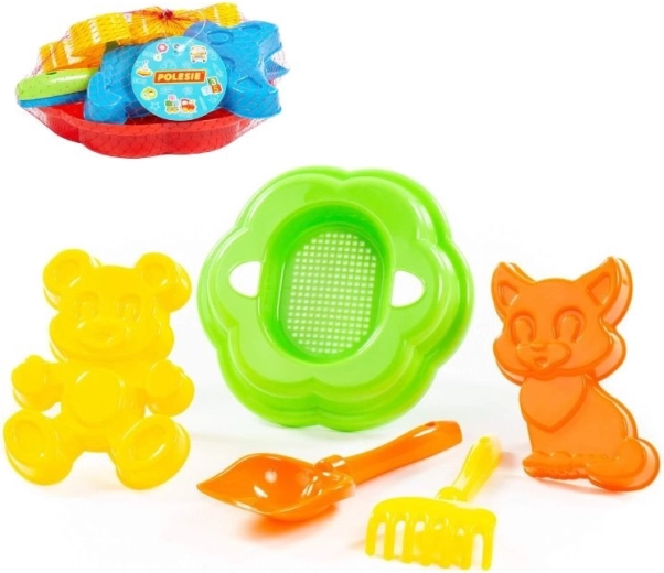 Zestaw do piasku z dużym sitem i foremkami