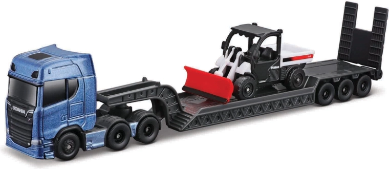 Zestaw mini maszyn roboczych Maisto z dużym ciągnikiem siodłowym
