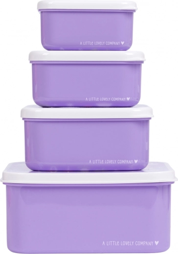 Zestaw czterech pojemników śniadaniowych A Little Lovely Company – Jednorożce
