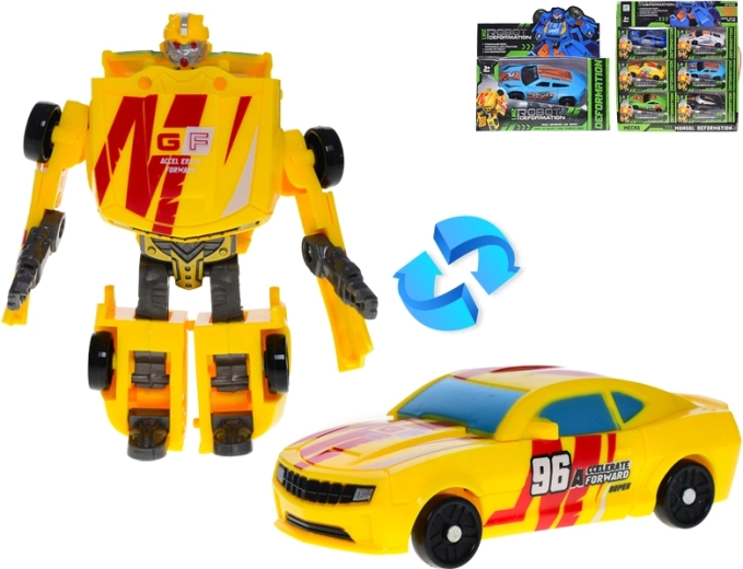 Auto wyścigowe robot 11 cm – transformująca zabawka dla dzieci