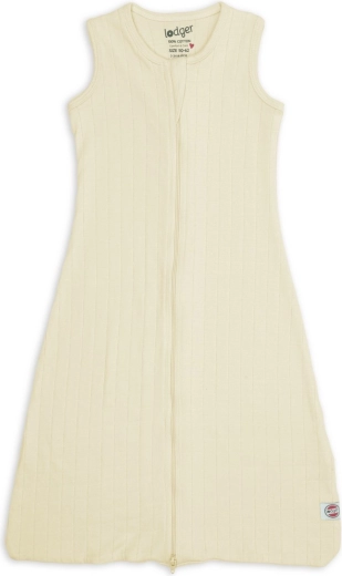 Lodger Hopper bawełniany śpiworek bez rękawów Solid Butter 50/62