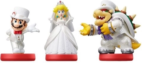 Figurka amiibo Super Mario – ślubny zestaw Mario, Peach i Bowser (3 szt.)