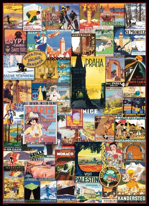 Puzzle Plakaty podróżnicze 1000 elementów EUROGRAPHICS