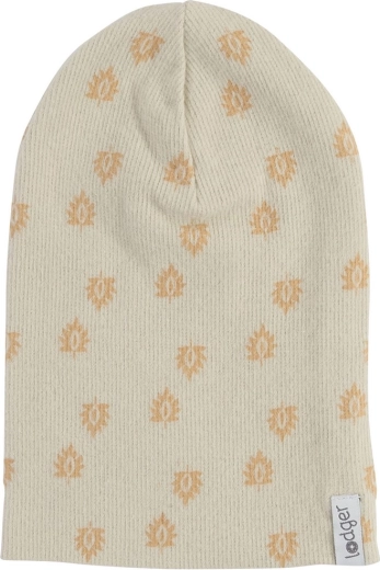 Lodger bawełniana prążkowana czapka Beanie Print Rib Birch (1–2 lata)