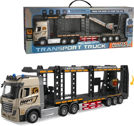 Metalowa ciężarówka do transportu aut 1:24