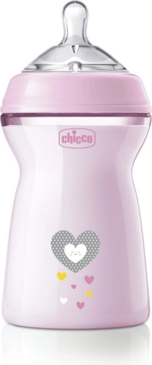 Chicco Natural Feeling antykolkowa butelka dla niemowląt 330 ml dla dziewczynek 6m+