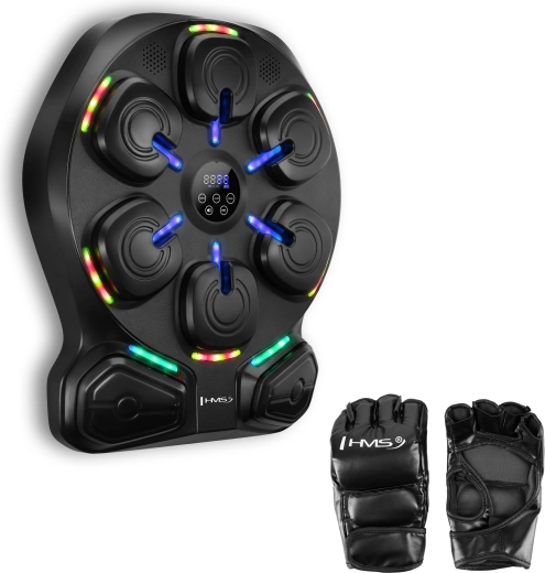 Elektroniczna tarcza bokserska HMS TB13 z LED, Bluetooth i rękawicami