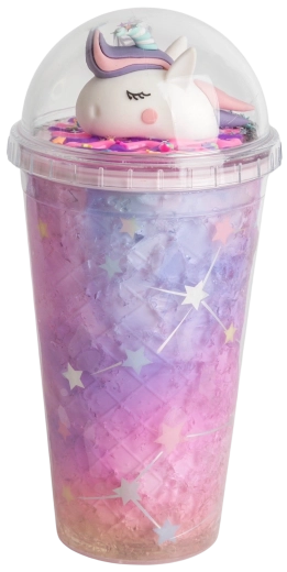 Kubek z pokrywką i słomką Jednorożec 480 ml