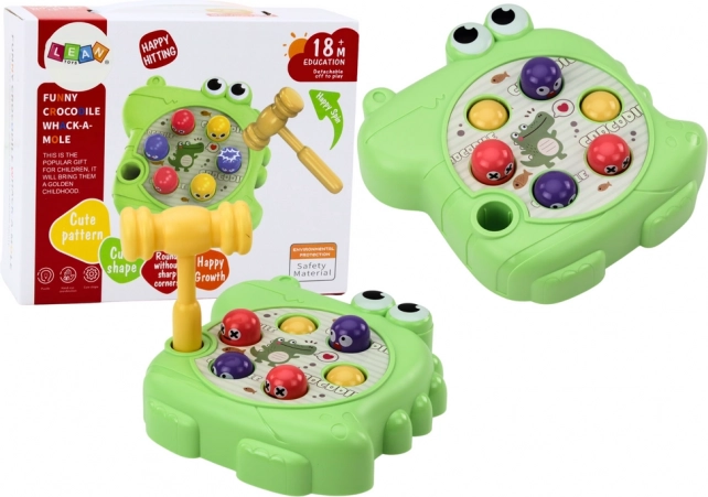 Gra zręcznościowa z krokodylem i młotkiem