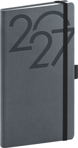 Notique kieszonkowy kalendarz Ajax 2027 czarny 9 × 15,5 cm