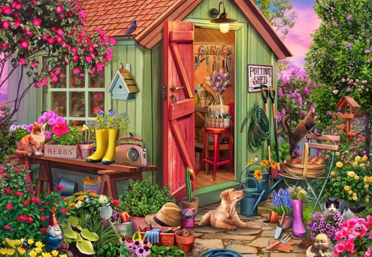 Bluebird puzzle Ogrodowy domek 1000 elementów