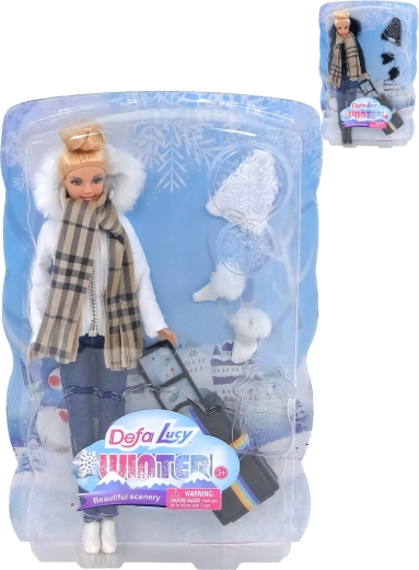 Lalka Defa Lucy Winter w zimowym ubranku i z akcesoriami - 1 szt.