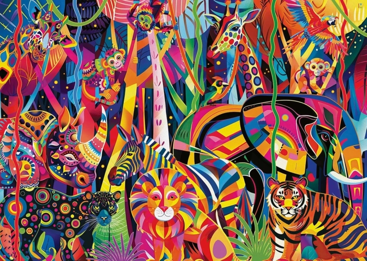 Ravensburger puzzle Kolorowa dżungla XXL 500 elementów