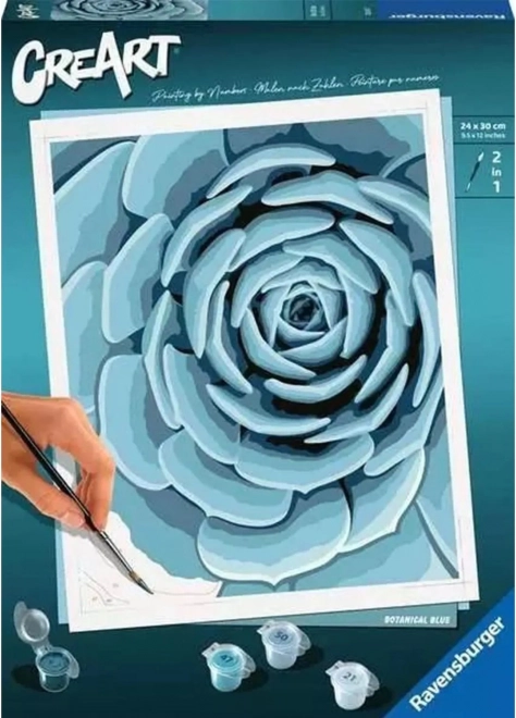 RAVENSBURGER CreArt Botanical Blue – malowanie po numerach 24 × 30 cm