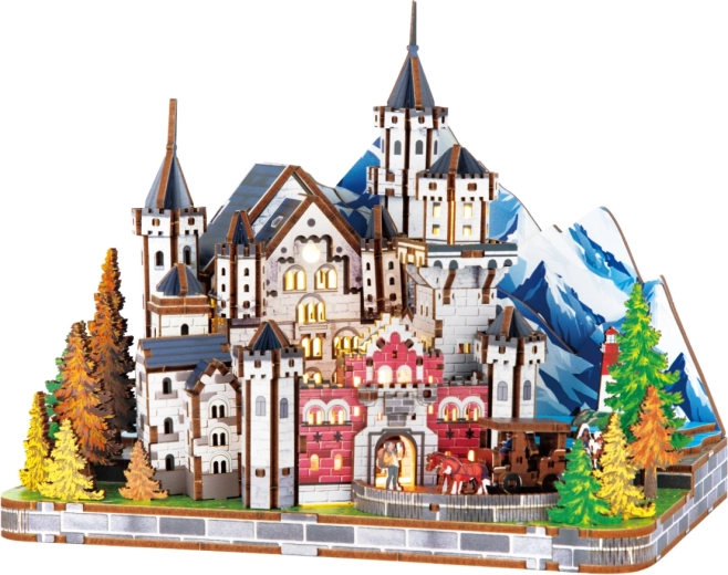 2Kids Toys 3D drewniana układanka miniaturowa scena – zamek Neuschwanstein