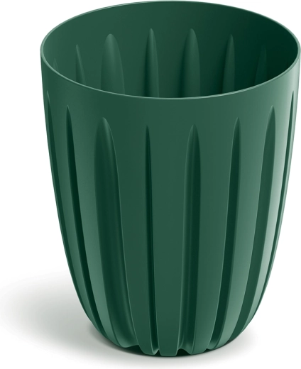 Doniczka w kolorze ciemnozielonym 23,6 cm z wewnętrzną wkładką
