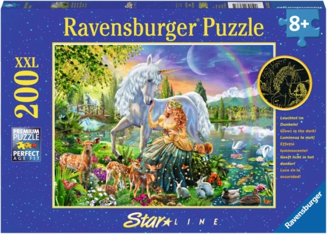 Świecące puzzle Ravensburger Magiczne piękno XXL 200 elementów