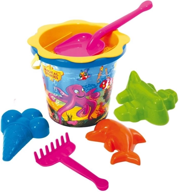 Zestaw do piasku z grabiami 7 szt. mix