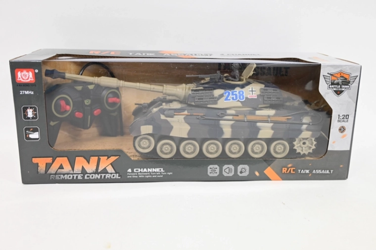 Zdalnie sterowany czołg Tank Assault w skali 1:20 – Maskowanie – na baterie