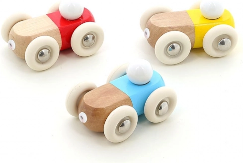 Vilac drewniany mini samochodzik żółty