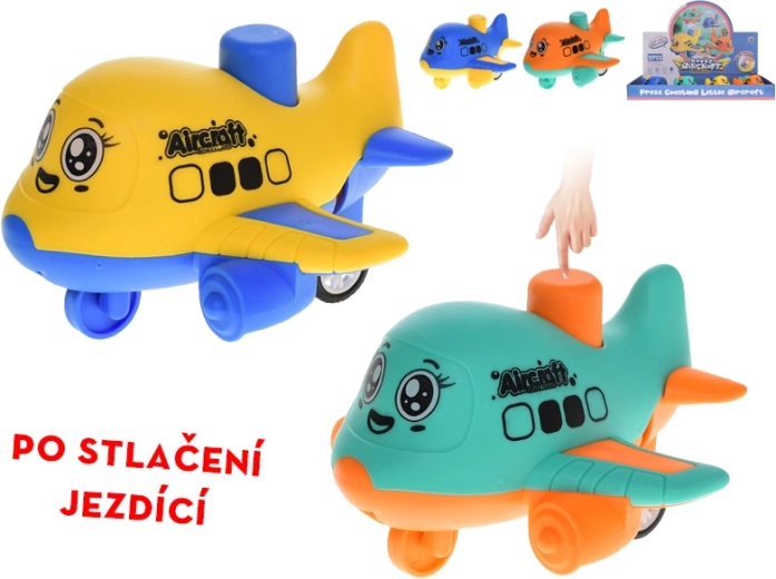 Dziecięcy samobieżny samolot na przycisk 10 cm