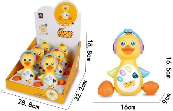 Grająca kaczuszka ze światłem i dźwiękiem