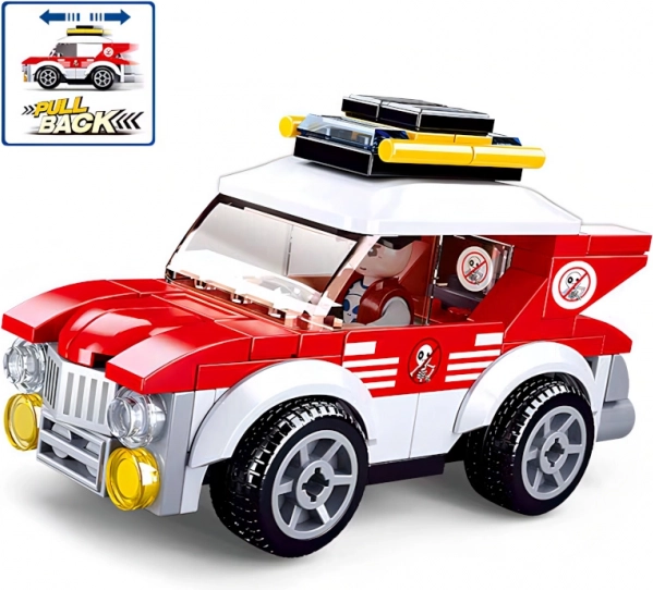 Sluban Town wyścigowy samochodzik – nakręcana konstrukcyjna zabawka