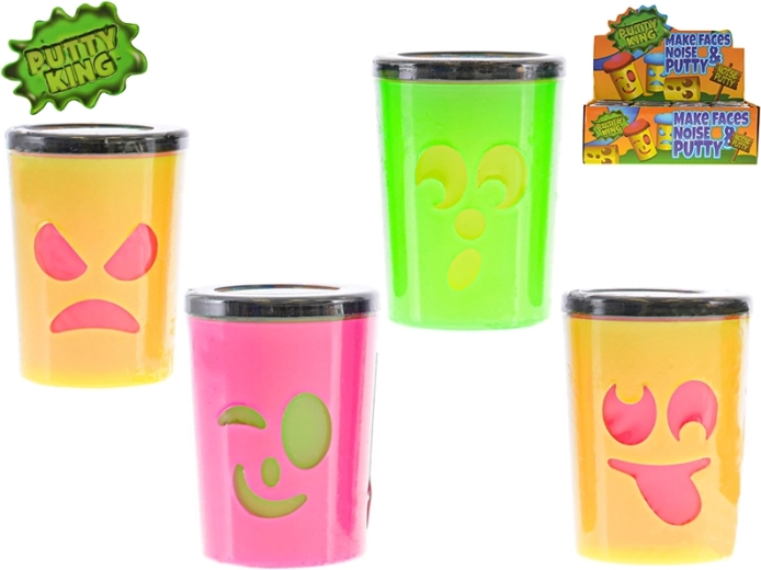 Śluz Putty King z buźką – pierdząca masa w kubeczku