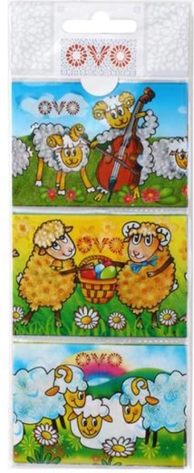 Rękawki termokurczliwe na wielkanocne jajka Baranki, 9 szt.