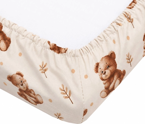 Bawełniane prześcieradło do łóżeczka New Baby Sweet baby bears 120 × 60 cm