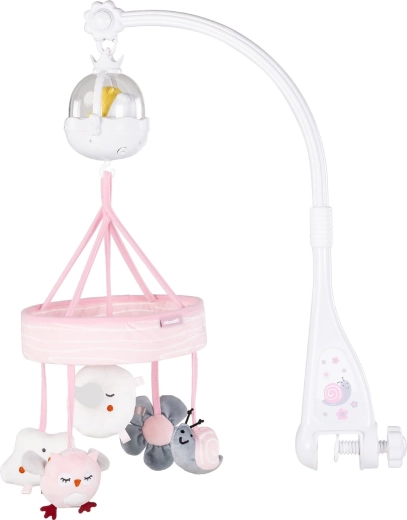 Chipolino muzyczna karuzela nad łóżeczko z projektorem Pink Garden