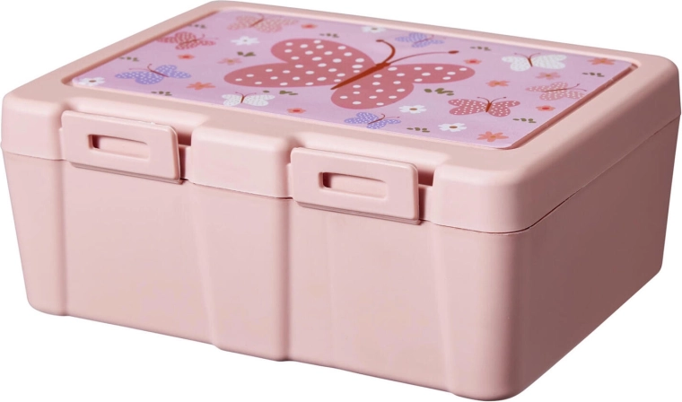 Dziecięcy lunchbox z przegrodą i sztućcem 18 × 13,5 × 7,5 cm - 1 szt.