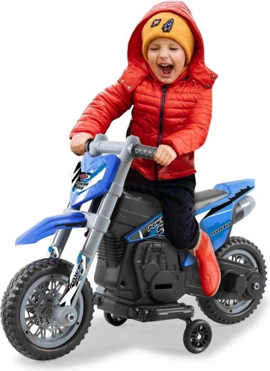 Dziecięcy motocykl elektryczny Power Bike niebieski 6 V