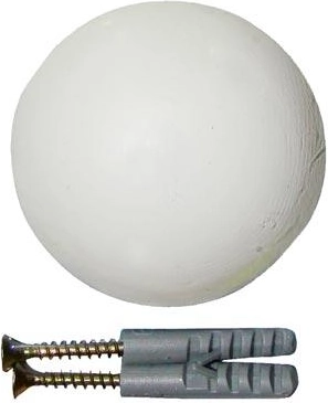 Odbojnik do drzwi 60 mm – biały, 2 szt.