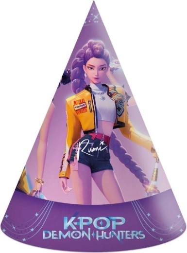 Papierowe czapeczki urodzinowe K-Pop Demon Hunters