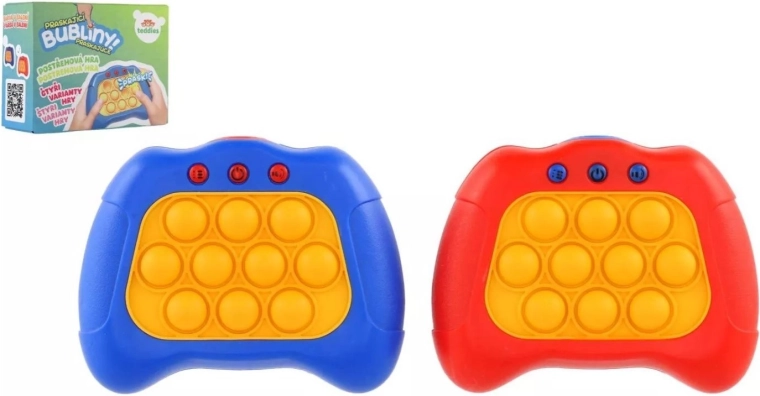 Elektroniczna gra pop-it Bubble Pops – świecące bąbelki, 4 tryby gry, 2 kolory