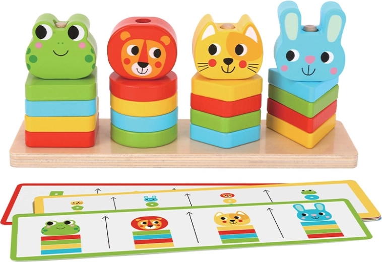 Babu drewniana edukacyjna gra zwierzątka