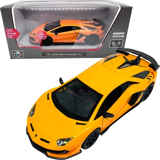 Metalowy model 1:32 Lamborghini Aventador SVJ – pomarańczowy
