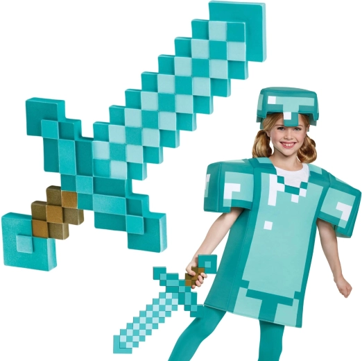 Minecraft diamentowy miecz 51 cm – dziecięce dodatki karnawałowe i cosplay