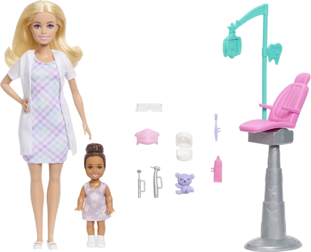 Zestaw do zabawy Barbie – zawód dentystki, blondynka