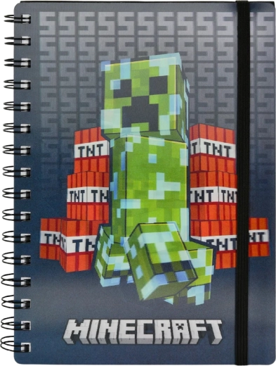 Spiralny zeszyt Minecraft Creeper 3D A5 (80 kartek)