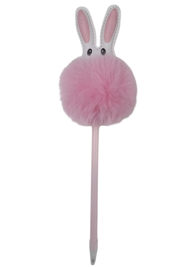 Długopis z zajączkiem i pomponem 17 cm - 1 szt.