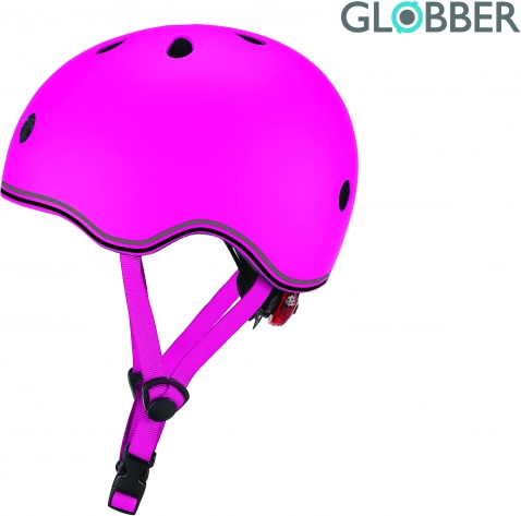 Kask dziecięcy Globber Go Up Lights Neon Pink