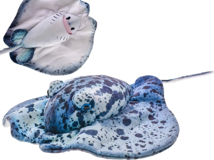 Pluszowa płaszczka 55 cm niebieska