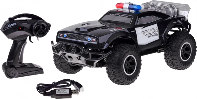 Zdalnie sterowany monster truck Policji