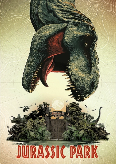 Puzzle TREFL Premium Plus JURASSIC PARK – plakat filmowy, 1000 elementów
