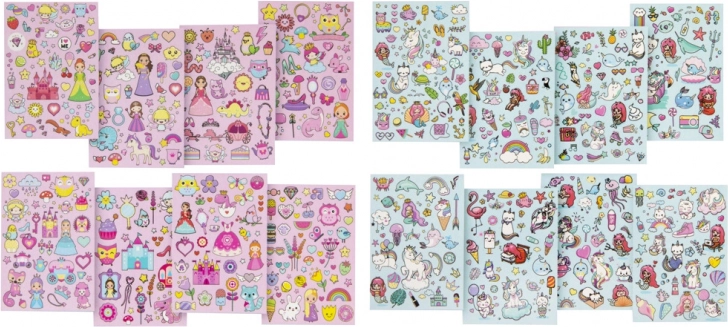 Książka brokatowych naklejek Jednorożec/Syrenka