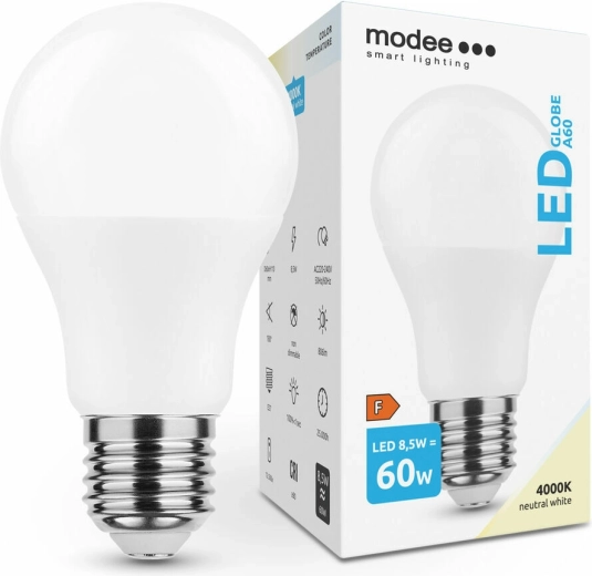 Żarówka LED A60 8,5 W E27 806 lm neutralna biel MODEE